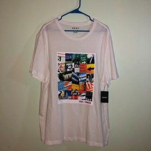 NYC/DKNY graphic men's white t-shirt